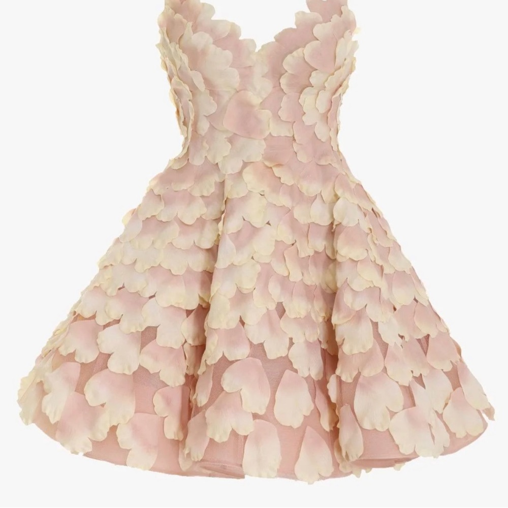 Zimmermann Petal-Appliquéd Linen-Silk Mini Dress